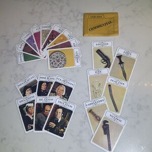 Vintage 1972 Clue Board Game Replacement Cards FULL SET Parker Brothers